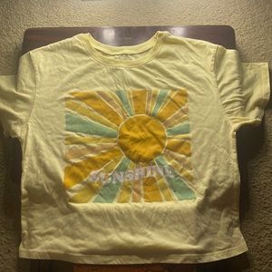 Pale yellow t-shirt womens medium